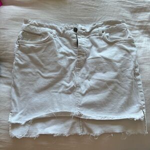 White jean skirt